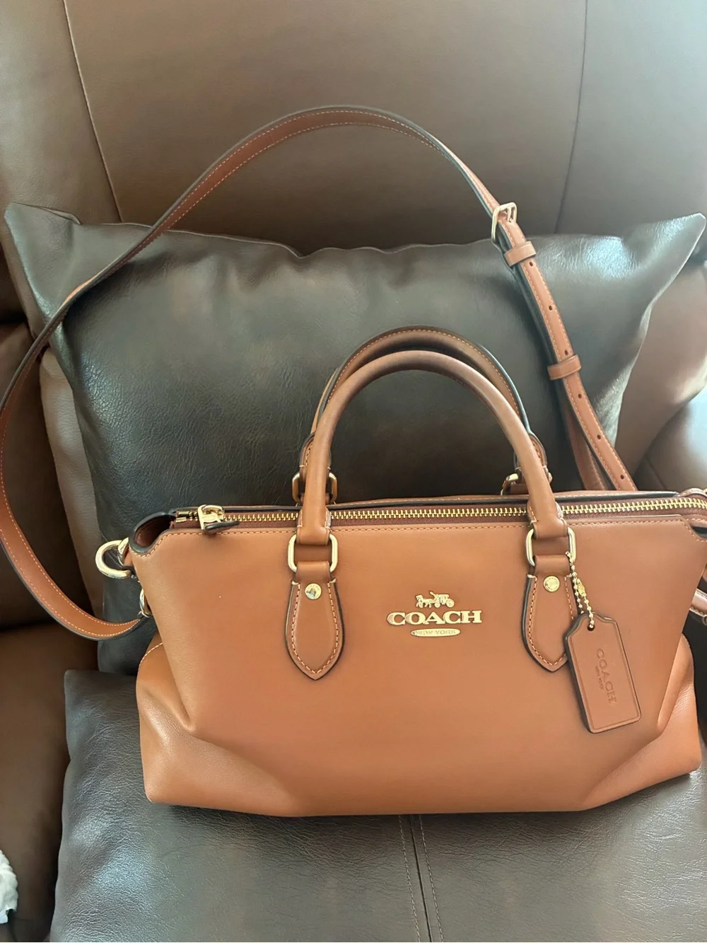 Coach Green Signature Drawstring Bucket Shoulder Bag